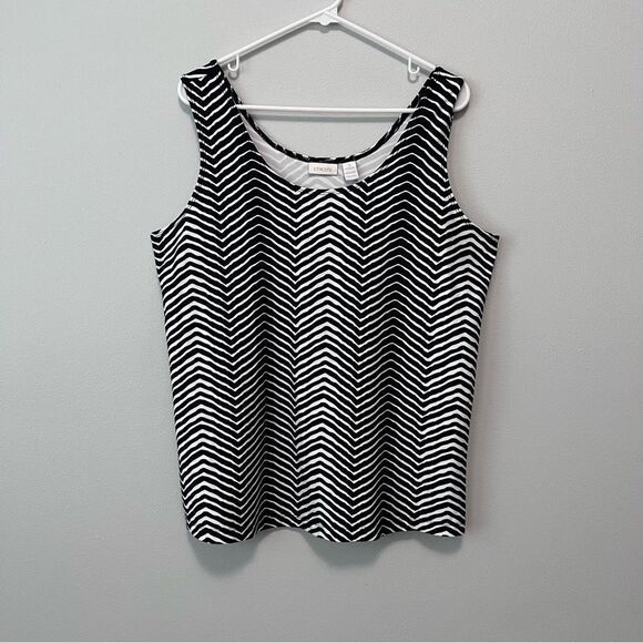 Chico's Chevron Print Striped Tank Top Size 3/XL - Picture 1 of 5